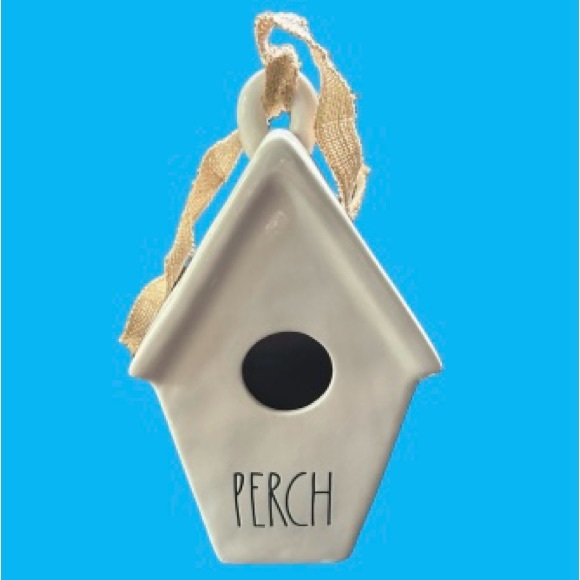 🪺RAE DUNN!! “PERCH” CERAMIC BIRDHOUSE!! SUPER CUTE!! GREAT CONDITION! - Picture 1 of 13